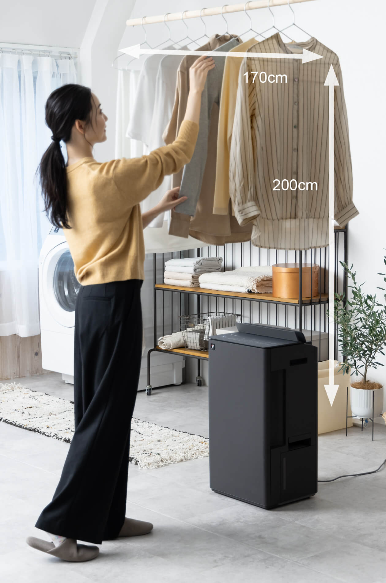 Hanging laundry
